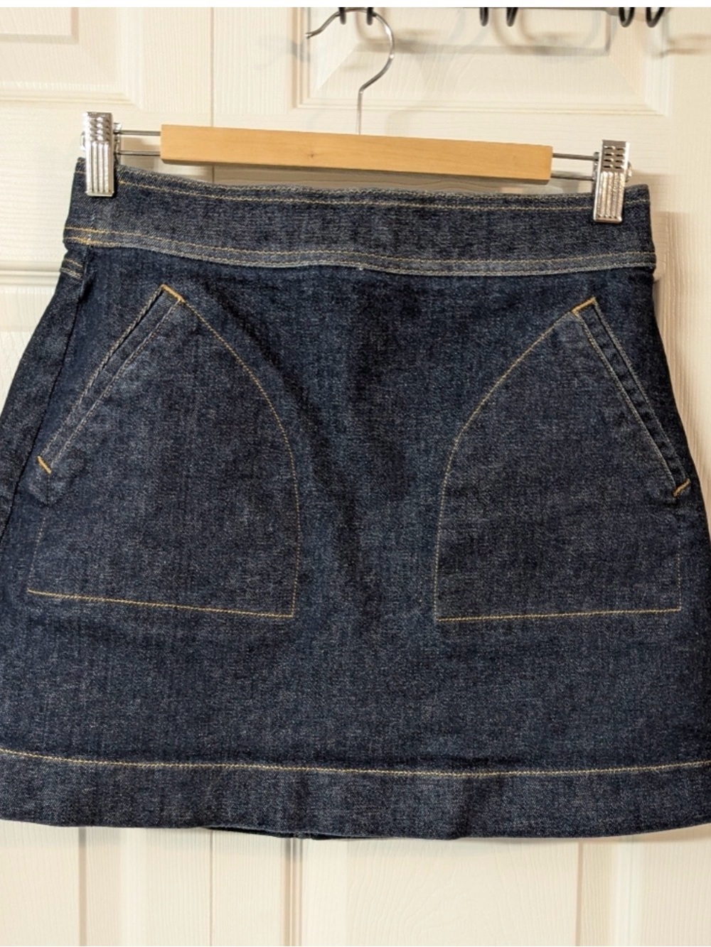 SPANX Dark Blue Denim mini SKORT size small